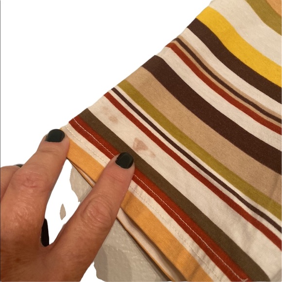 4/$20!!! Women’s Liz Claiborne Fall Colors Striped Top - Picture 3 of 12